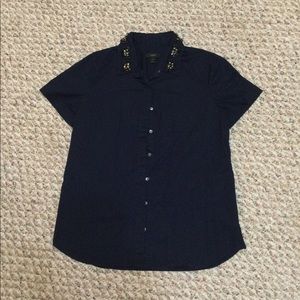 Dark navy J Crew button down